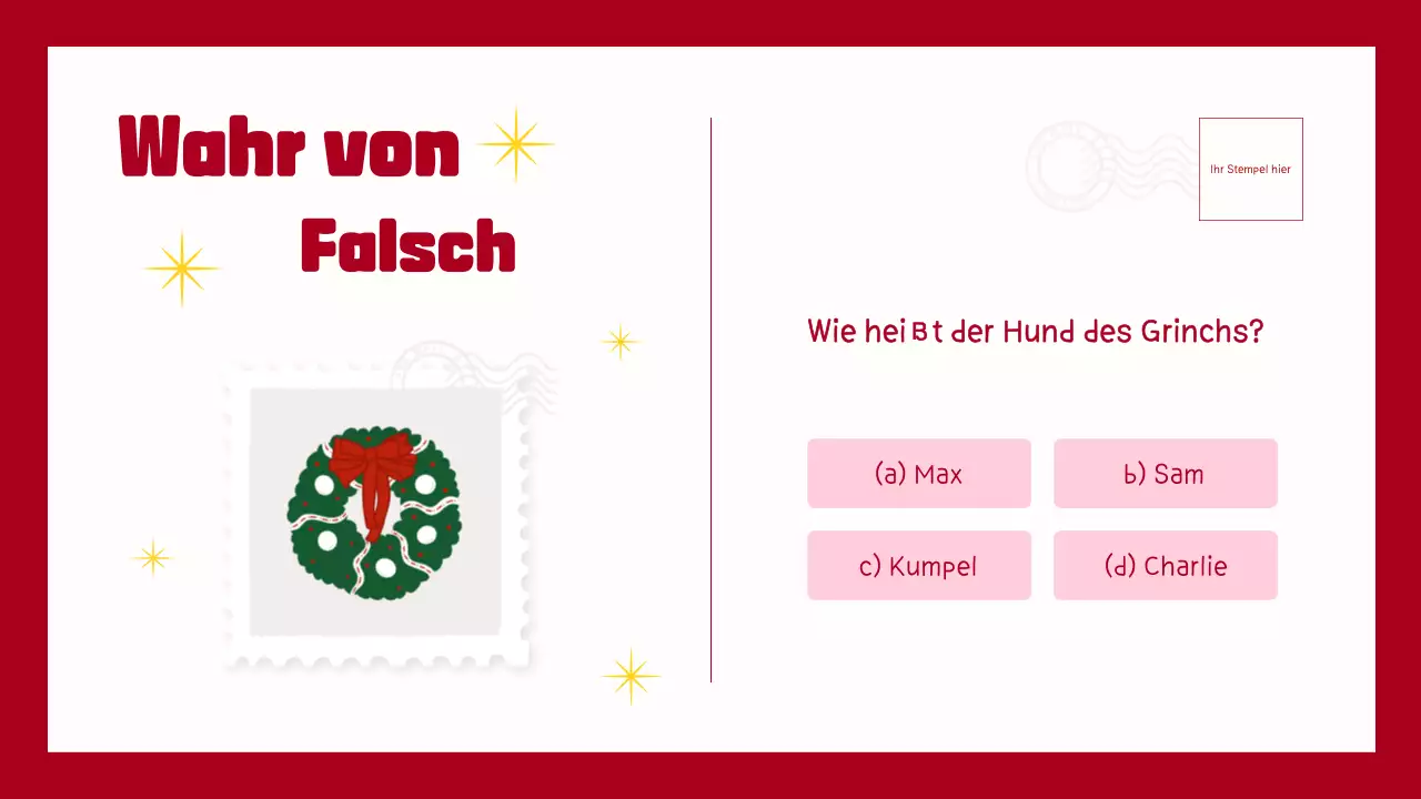 TRENDIGE LUSTIGE ILLUSTRATION WEIHNACHTS-QUIZ-SPIEL FÜR KINDER