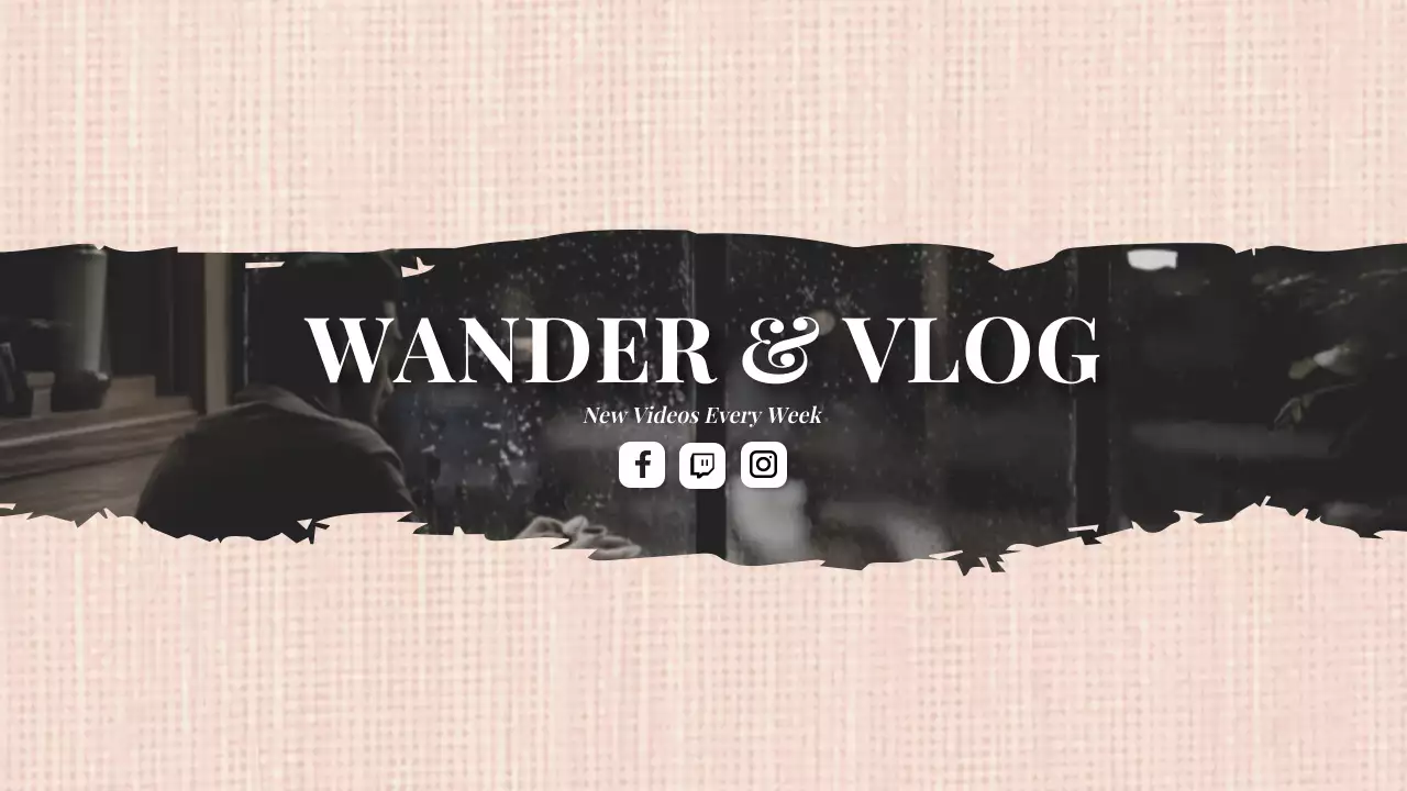 Beige Vintage Vlog Promotion YouTube Thumbnail