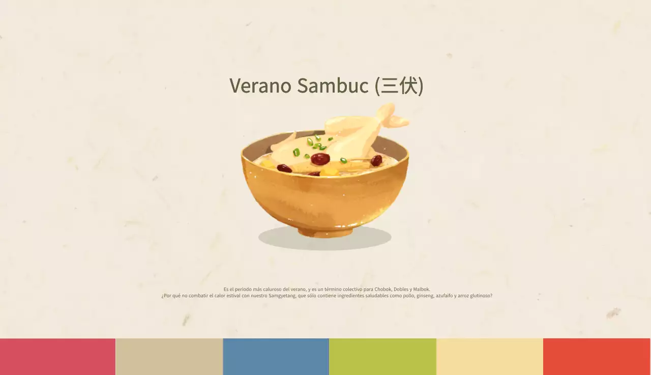 Calendario de comidas tradicionales en beige