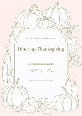 beige elegante uitnodiging voor bedankje