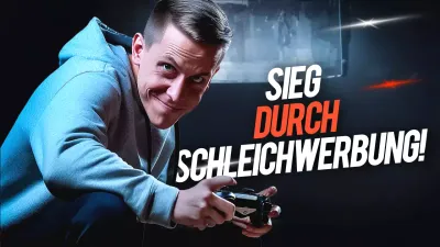 Blaue Trendy Gaming-Ankündigung