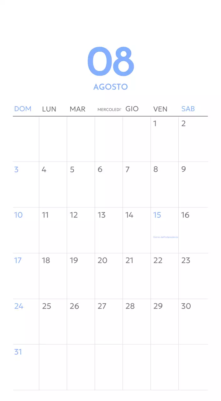Calendario con foto tracciatore di obiettivi con un tocco di blu