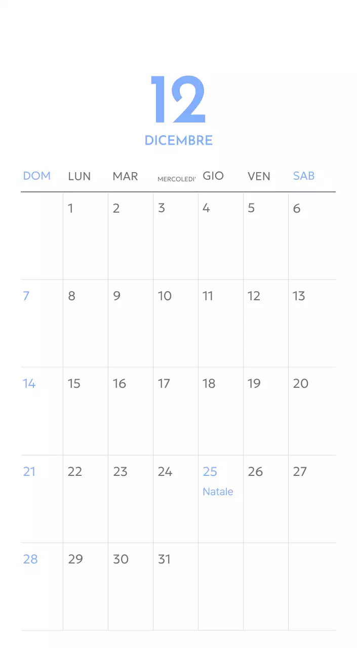 Calendario con foto tracciatore di obiettivi con un tocco di blu