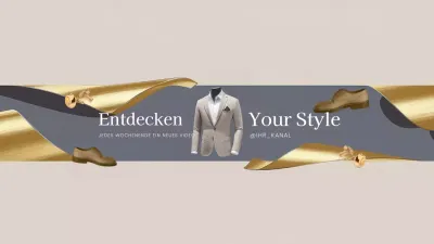 Beige Modern Fashion Guide YouTube-Kanal Kunst