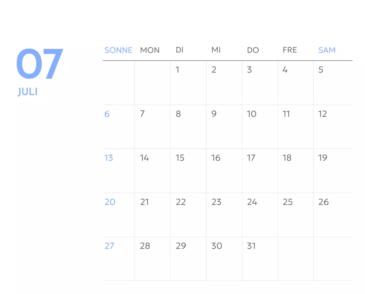 Foto-Zielverfolgungskalender mit einem Hauch von Blau
