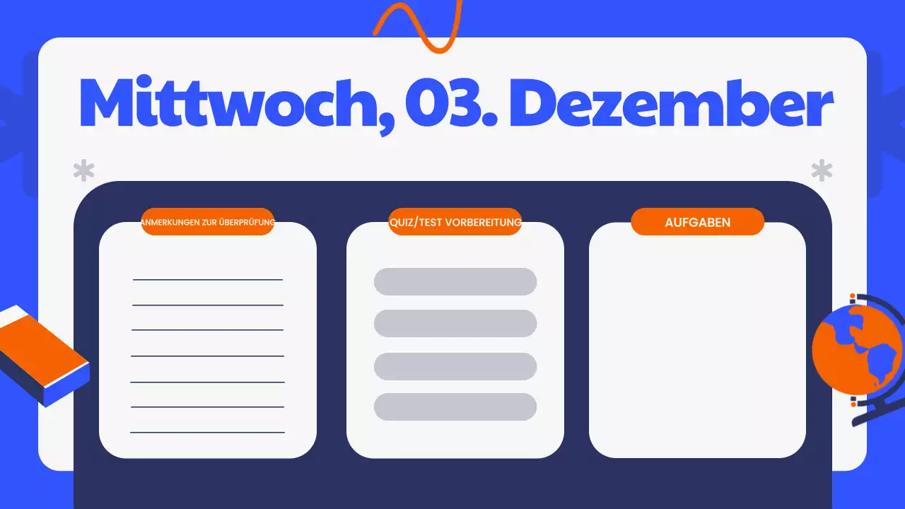 Blue Modern Class Agenda Planner Präsentation