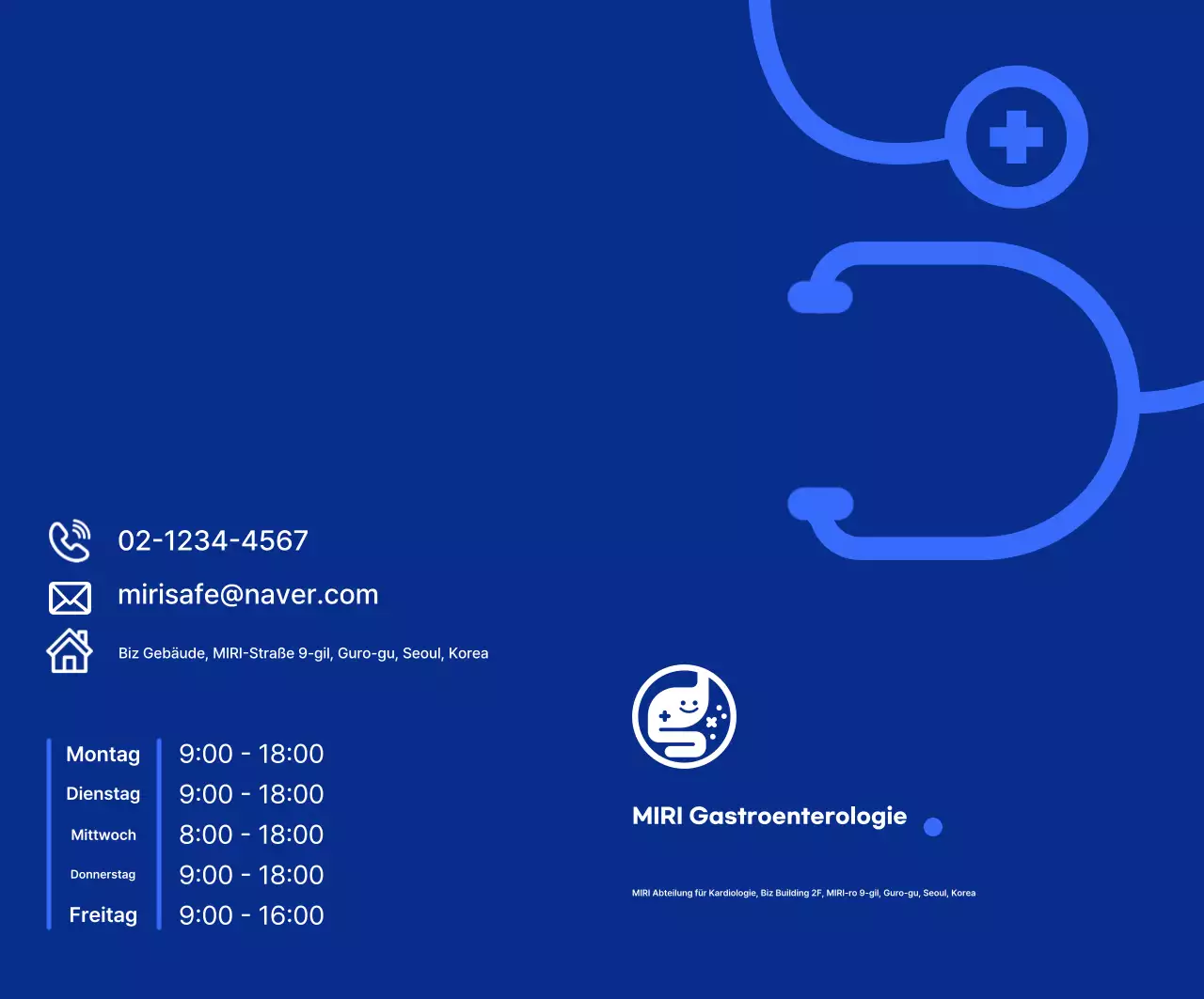 Blue Simple Krankenhausführer