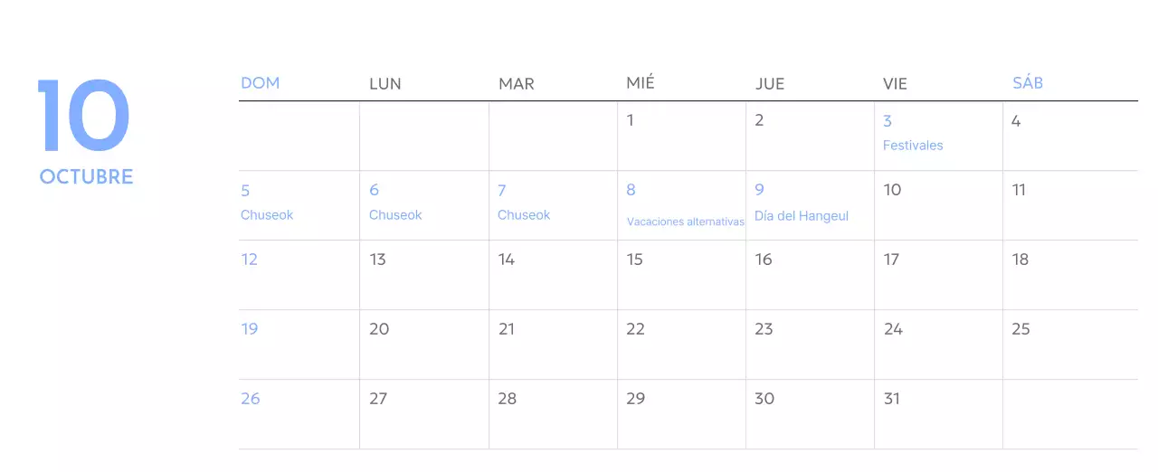 Calendario fotográfico de seguimiento de objetivos con un toque de azul