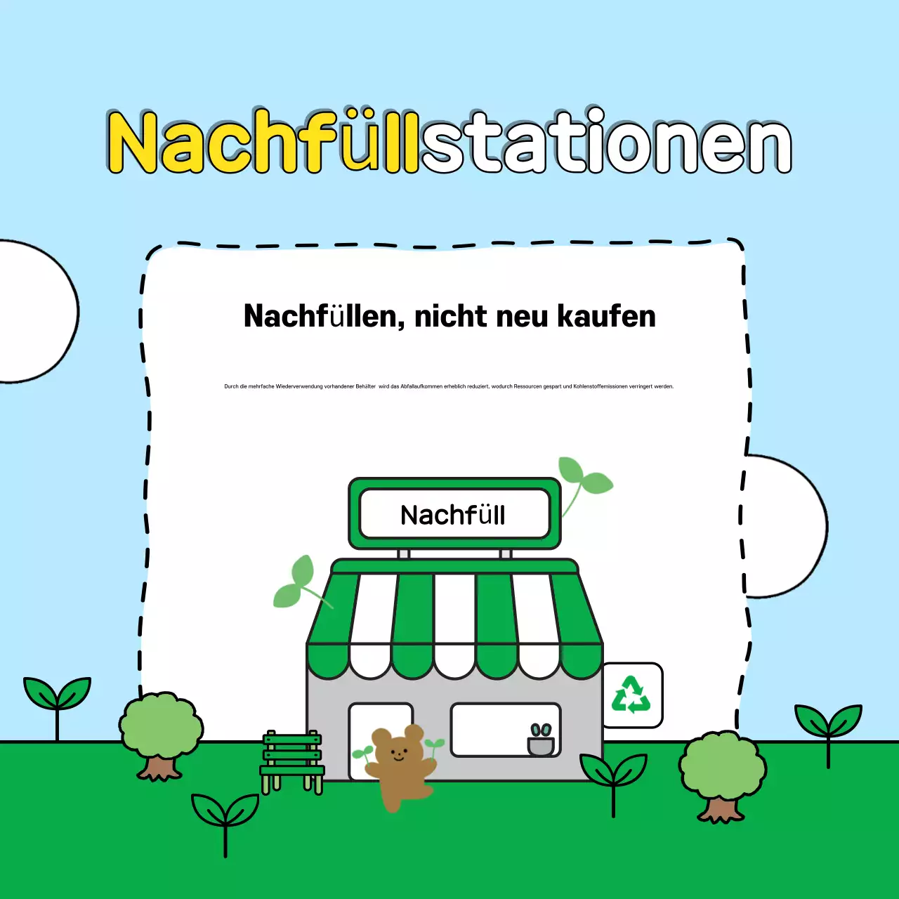 Förderung der grünen und hellblauen grünen Lebensherausforderung