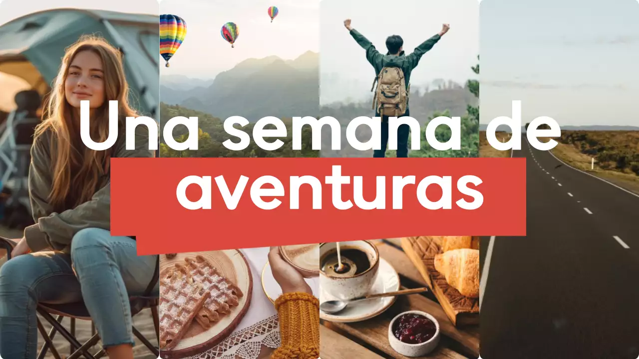 naranja azul verde viajes vlog estilo moderno