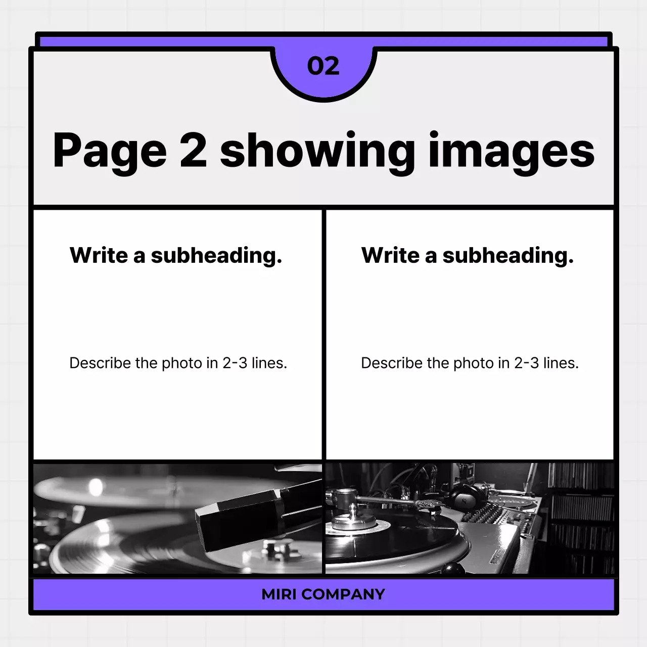 Purple Simple Content Layout Guide Instagram Carousel