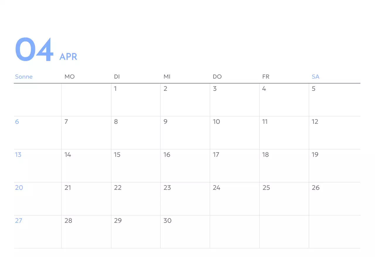 Foto-Zielverfolgungskalender mit einem Hauch von Blau