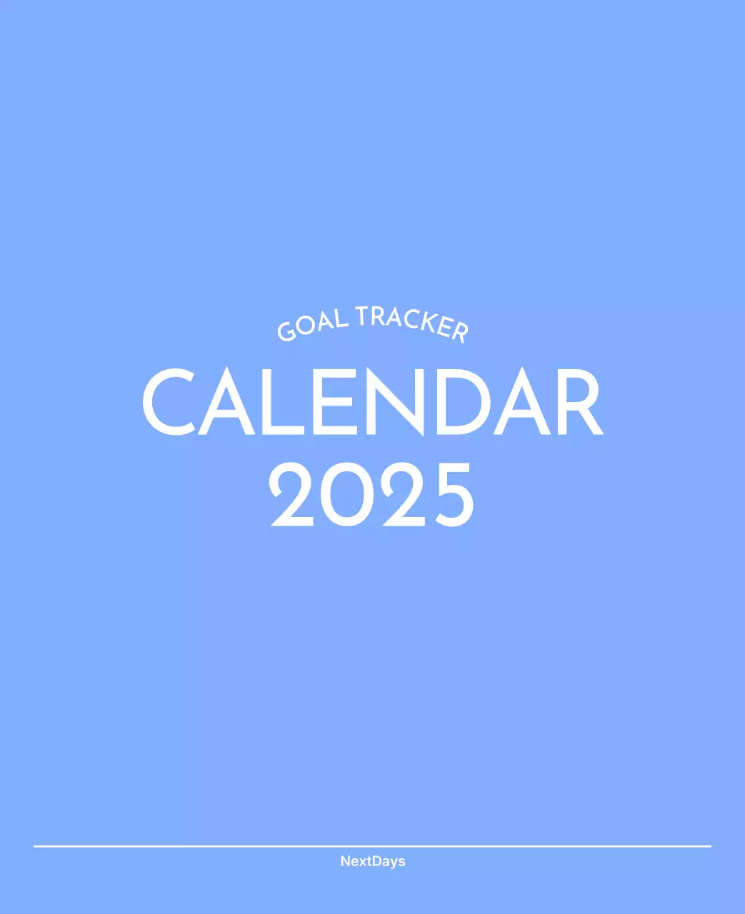 Kalender pelacak sasaran foto dengan percikan warna biru