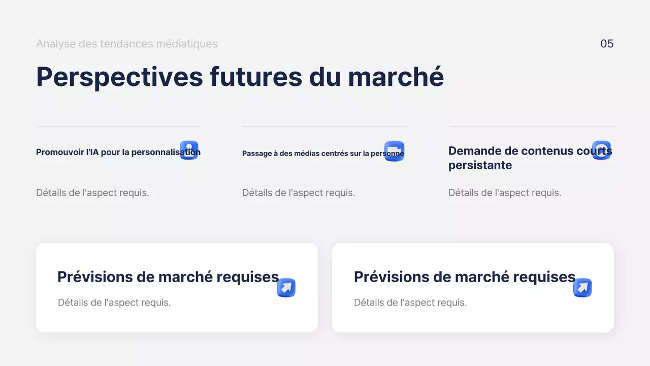 Rapport d'analyse marketing moderne bleu marine