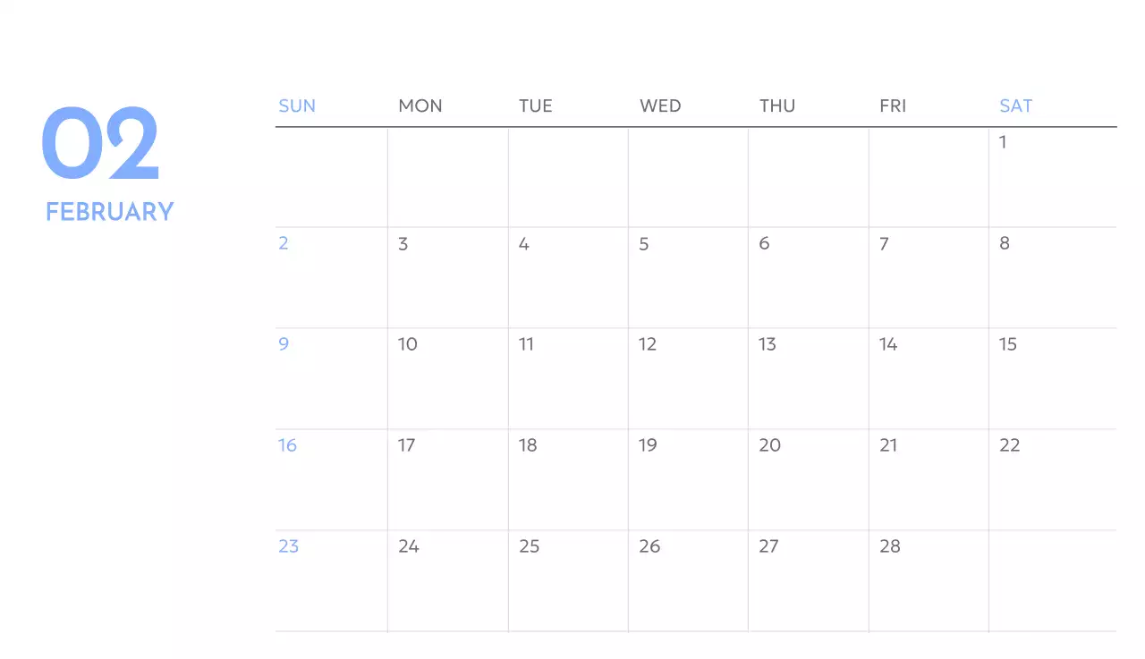 Kalender pelacak sasaran foto dengan percikan warna biru
