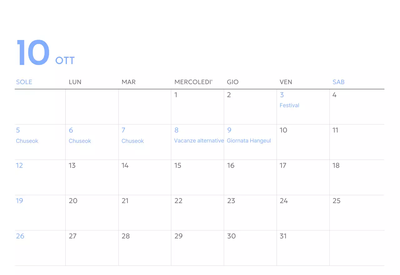 Calendario con foto tracciatore di obiettivi con un tocco di blu