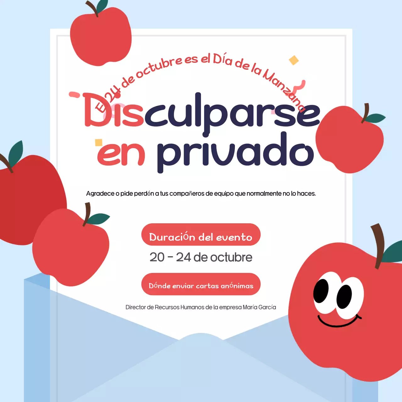 Guía de eventos azul claro