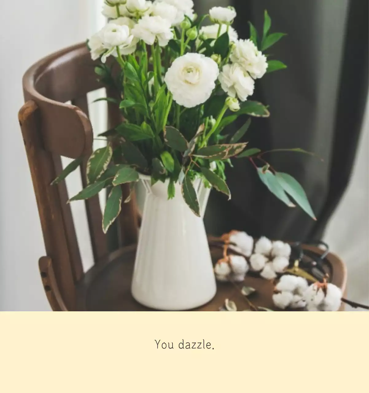 White clean botanical nature calendar