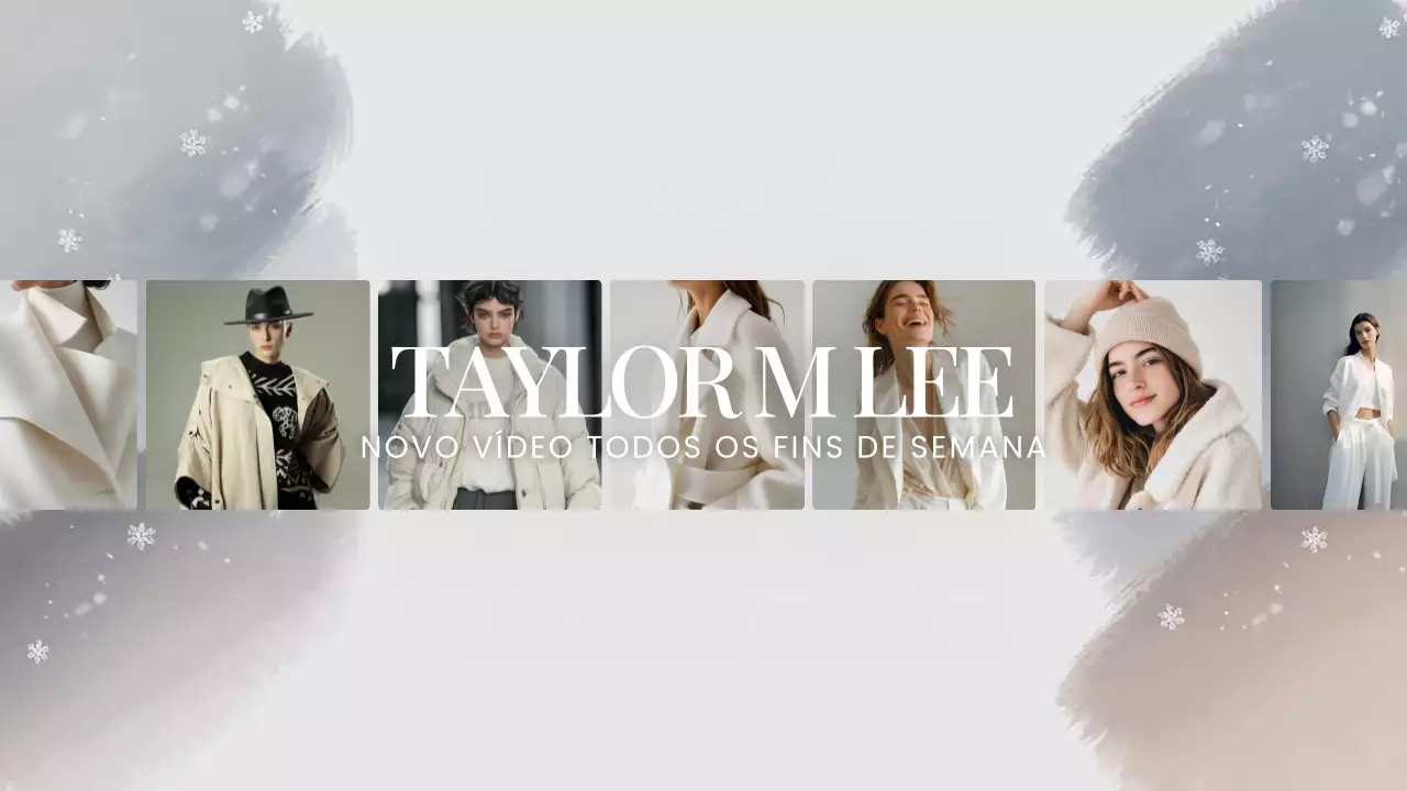Arte do canal YouTube de moda moderna bege