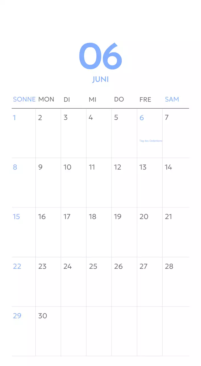 Foto-Zielverfolgungskalender mit einem Hauch von Blau