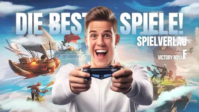 Blaue Modern Gaming Werbung
