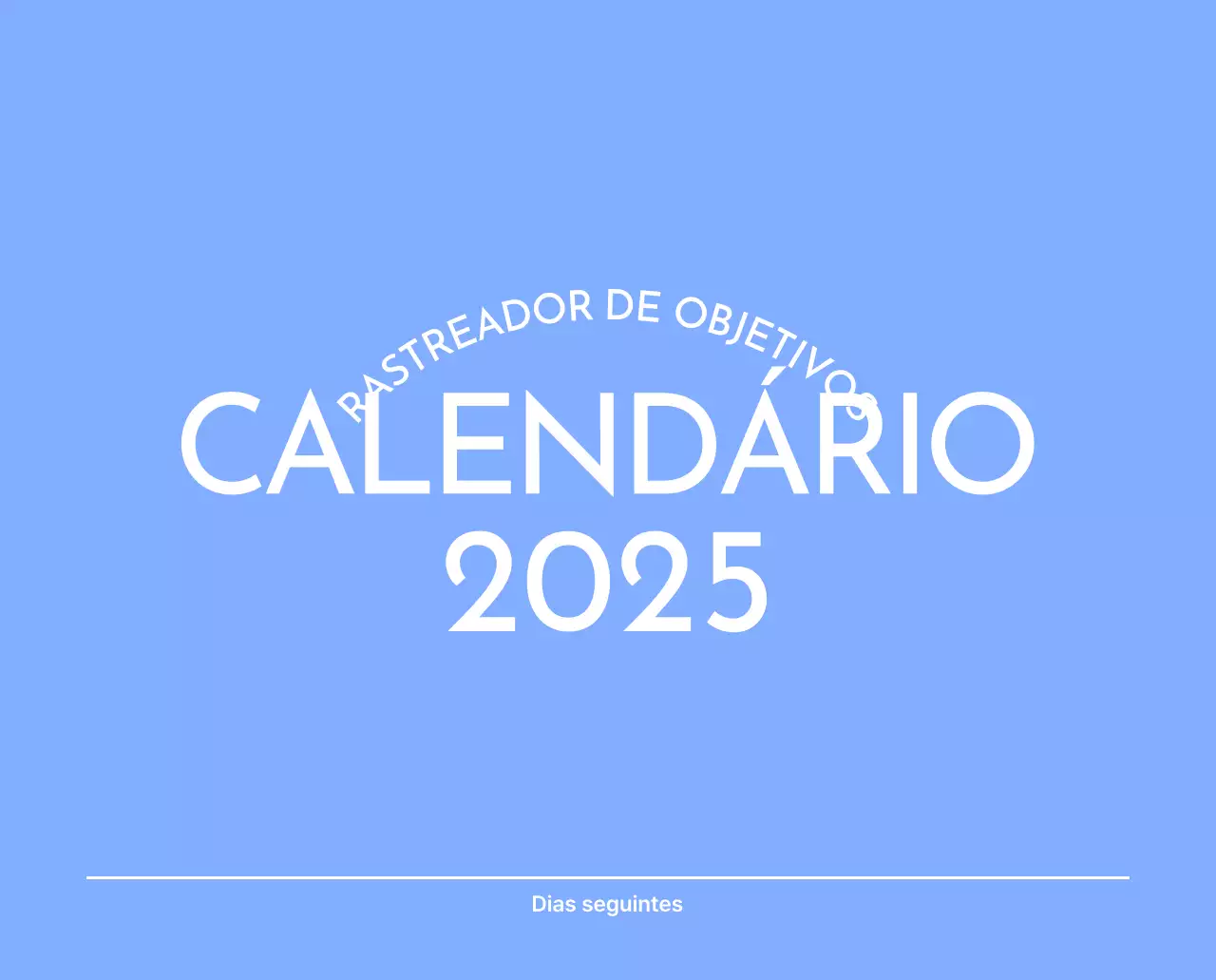 Calendário de acompanhamento de objectivos fotográficos com um toque de azul