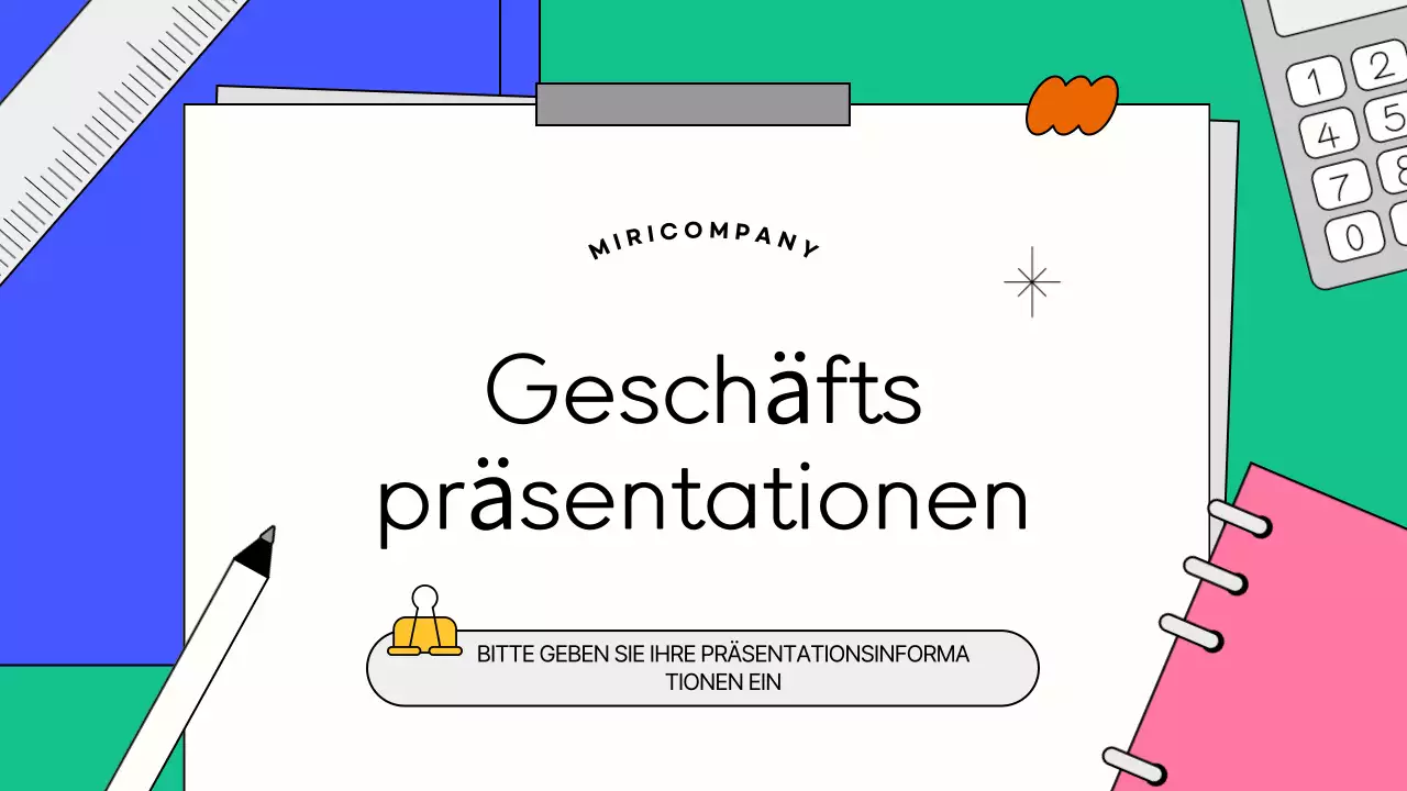 Ein grüner und kuscheliger Geschäftsbrief