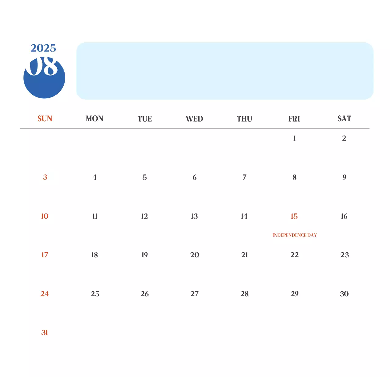 Kalender Rumah Sakit Modern Biru
