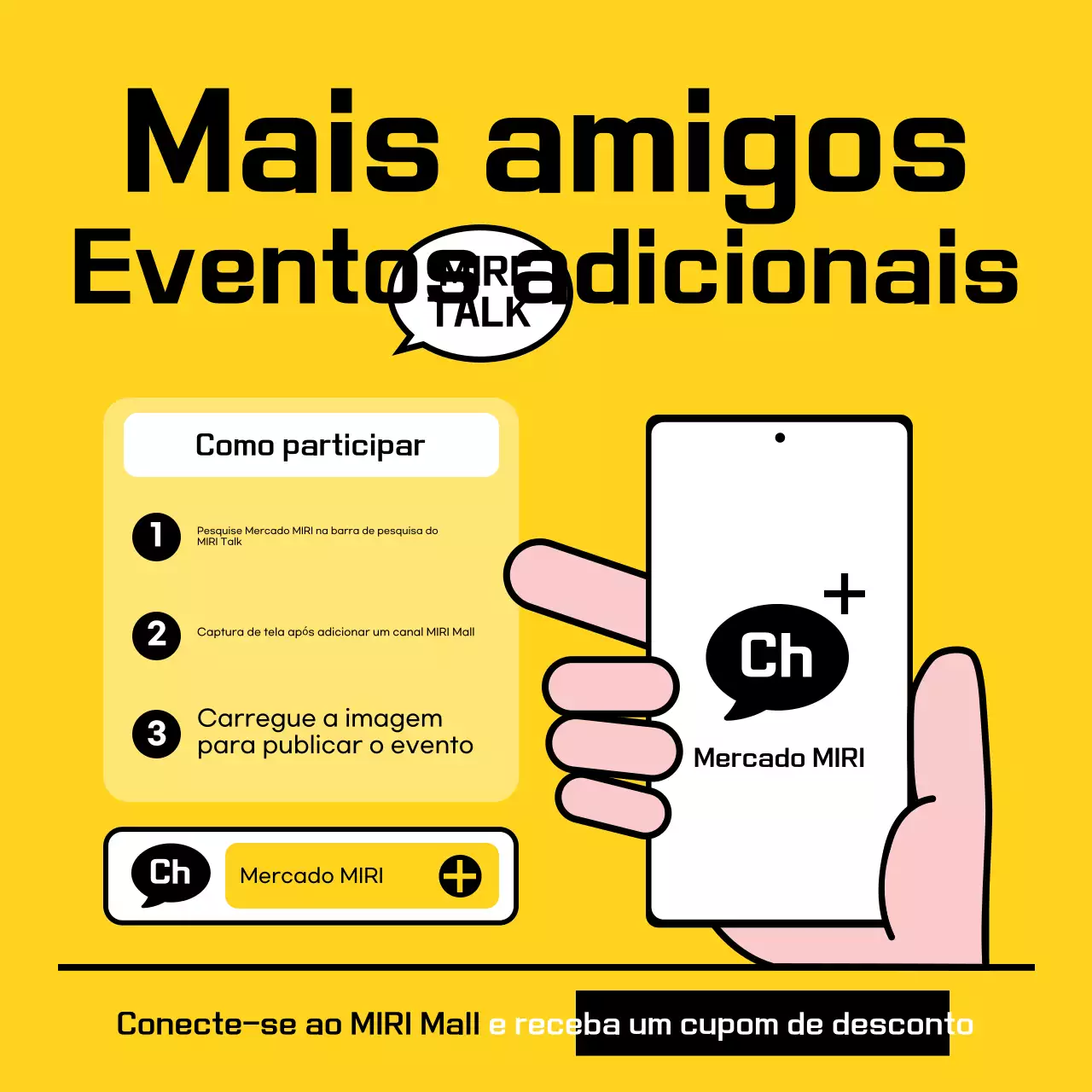 Evento promocional moderno amarelo