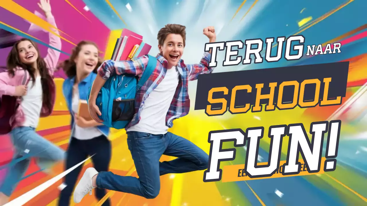 geel blauw roze terug naar school vlog