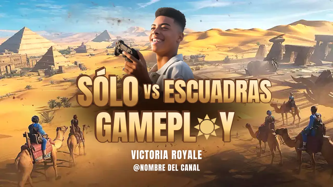 Anuncio de juego moderno azul