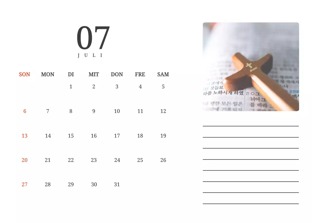 Ein fotografischer Konzeptkalender, der Kirchen in Landschaftsbildern zeigt