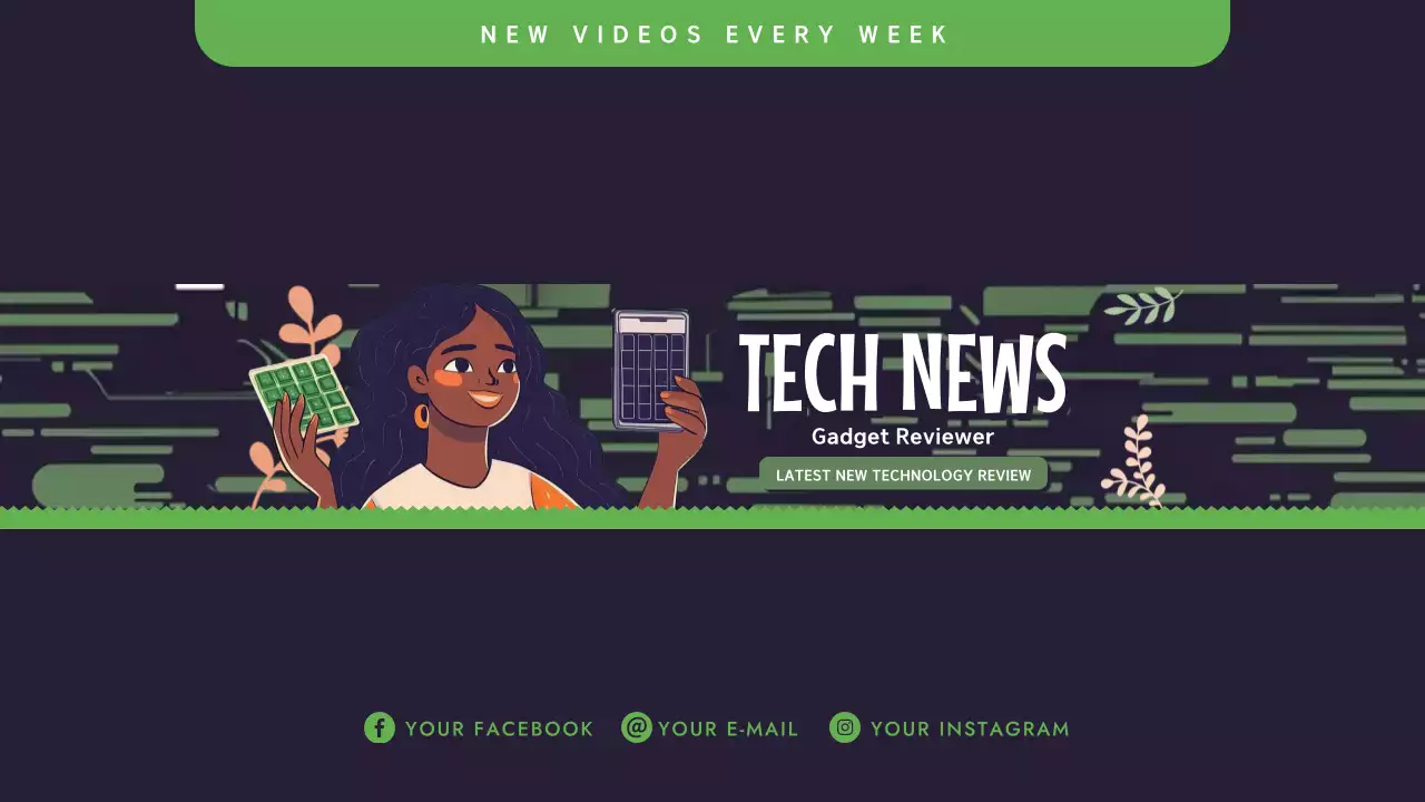 Green Modern Tech News Promotion YouTube Thumbnail
