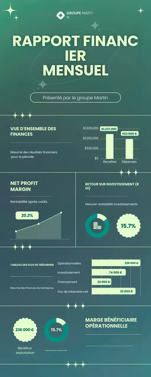 Rapport financier mensuel de Green Business