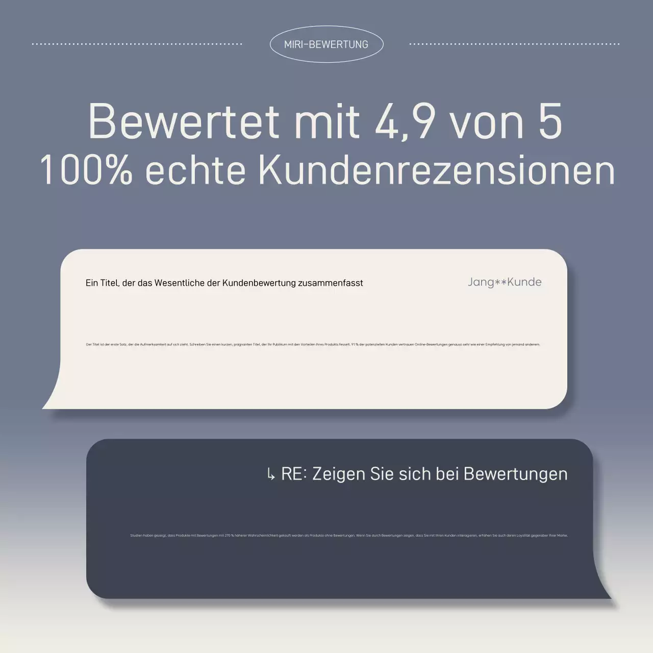 Einfache Übersichtsanzeige in Marineblau und Beige