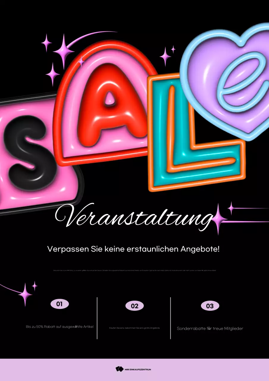 Bunte moderne Verkaufsförderungsaktion