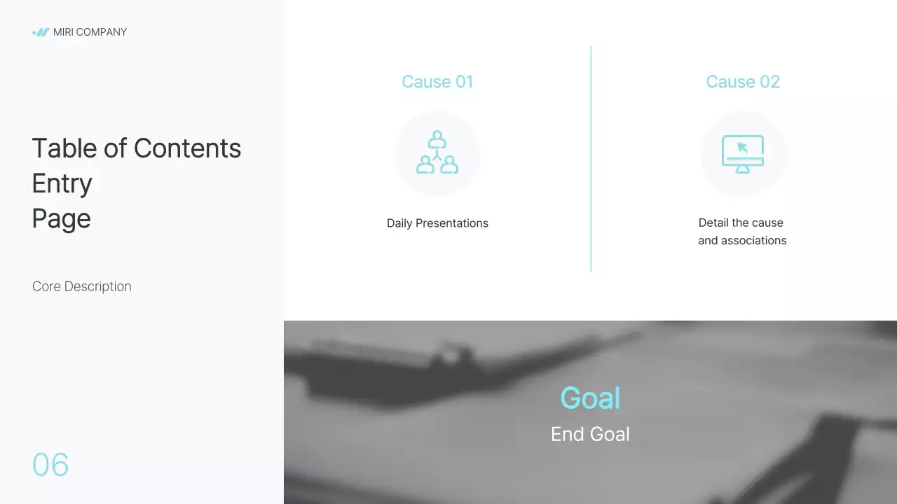 Modern company business report in gray and light blue