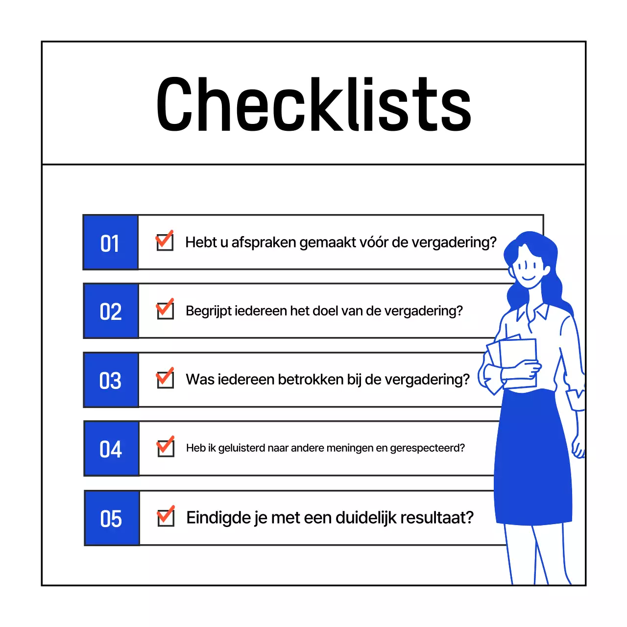 Moderne zakelijke bijeenkomsten in blauwe nieuwsbrief