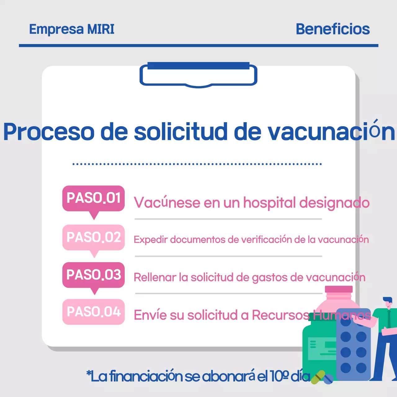 Guía de vacunación Grey Simple