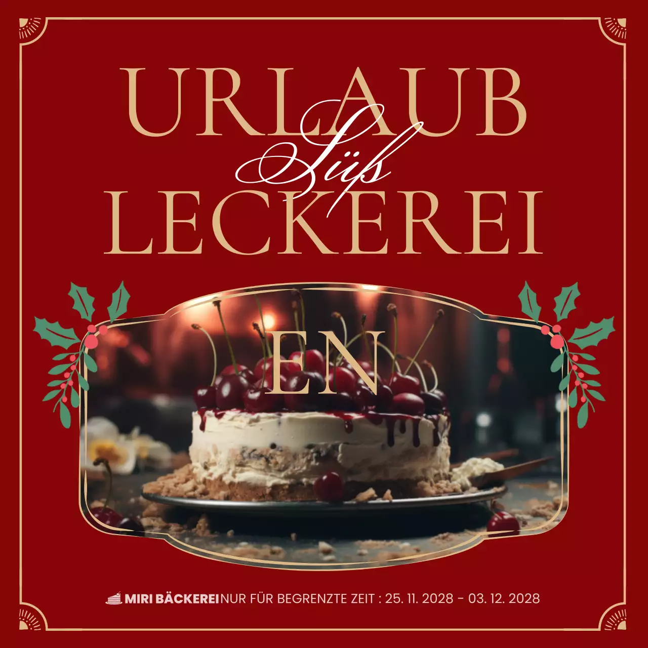 red classic dessert promotion