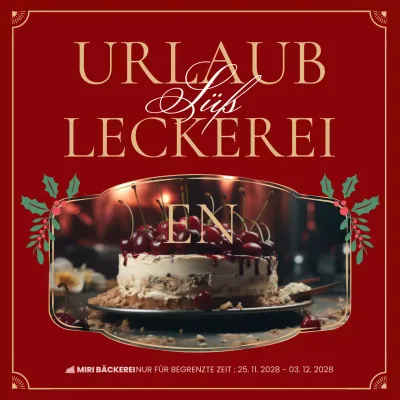 red classic dessert promotion