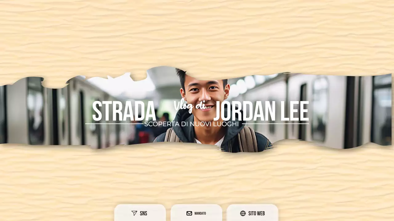 beige moderno vlog di viaggio canale youtube art