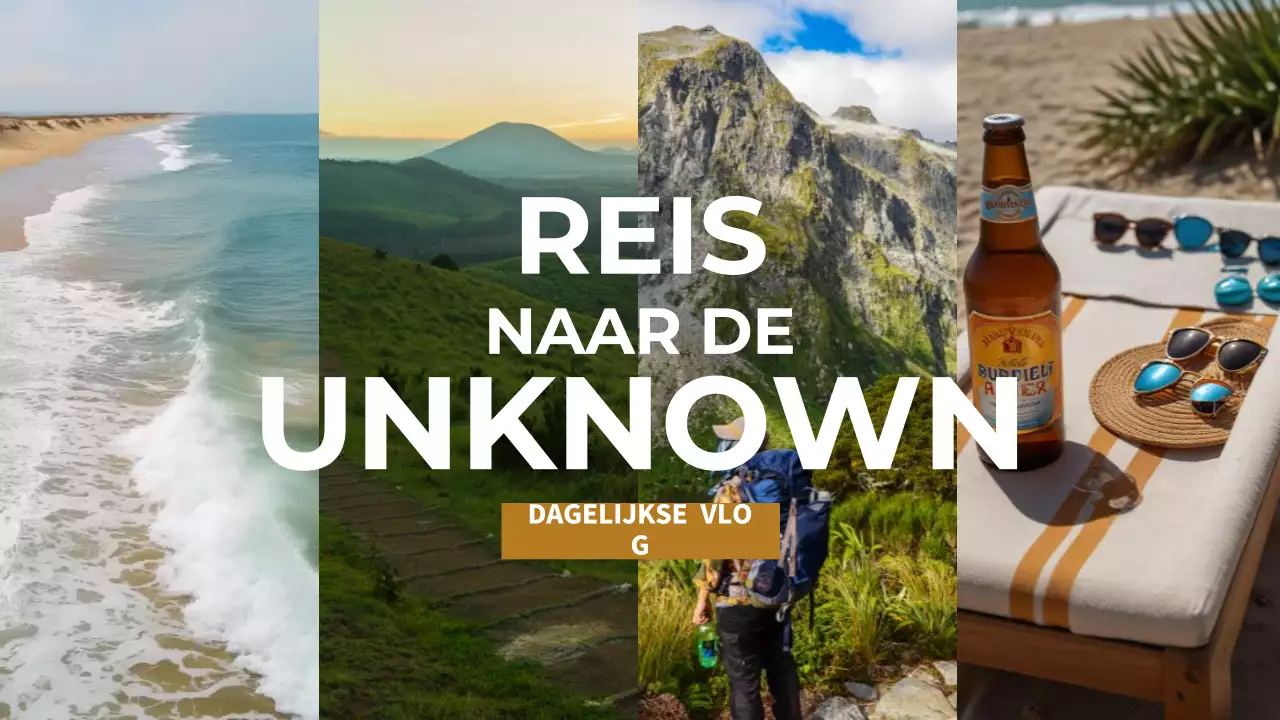 groen geel reizen vlog moderne stijl