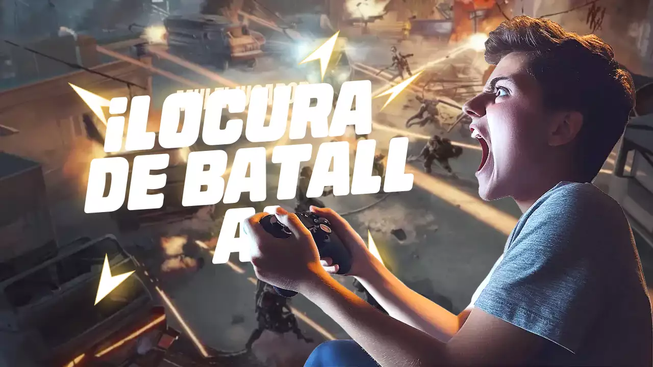 Anuncio de juego moderno azul