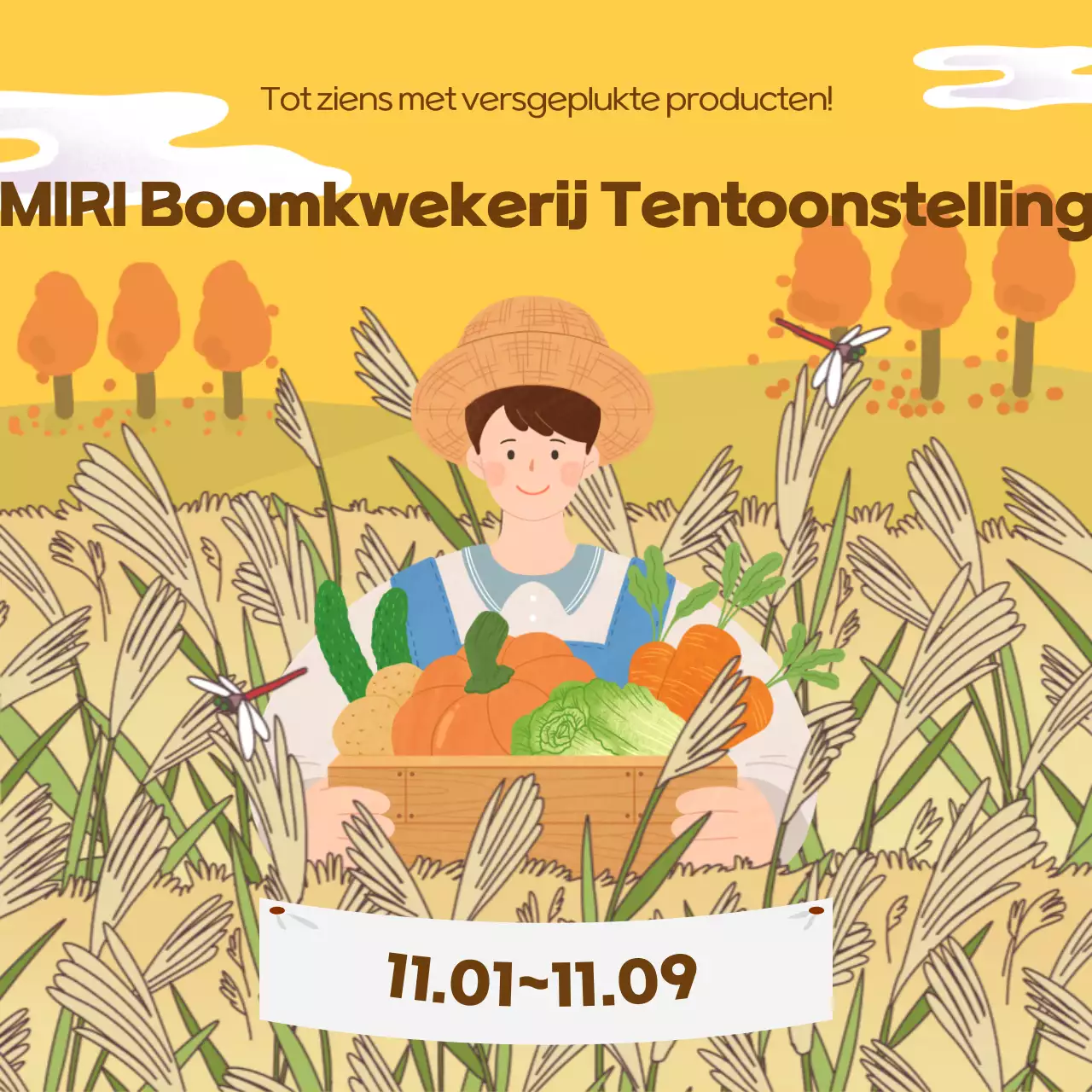 Yellow Lovely Produce Speciaal Tentoonstelling Evenement