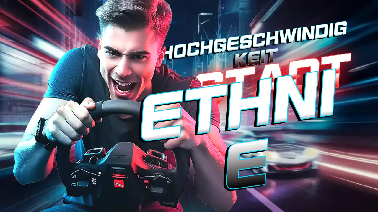 Blaue Modern Racing Werbung