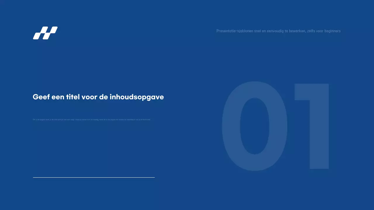 Eenvoudig presentatierapport in blauw en grijs, snel en gemakkelijk te bewerken