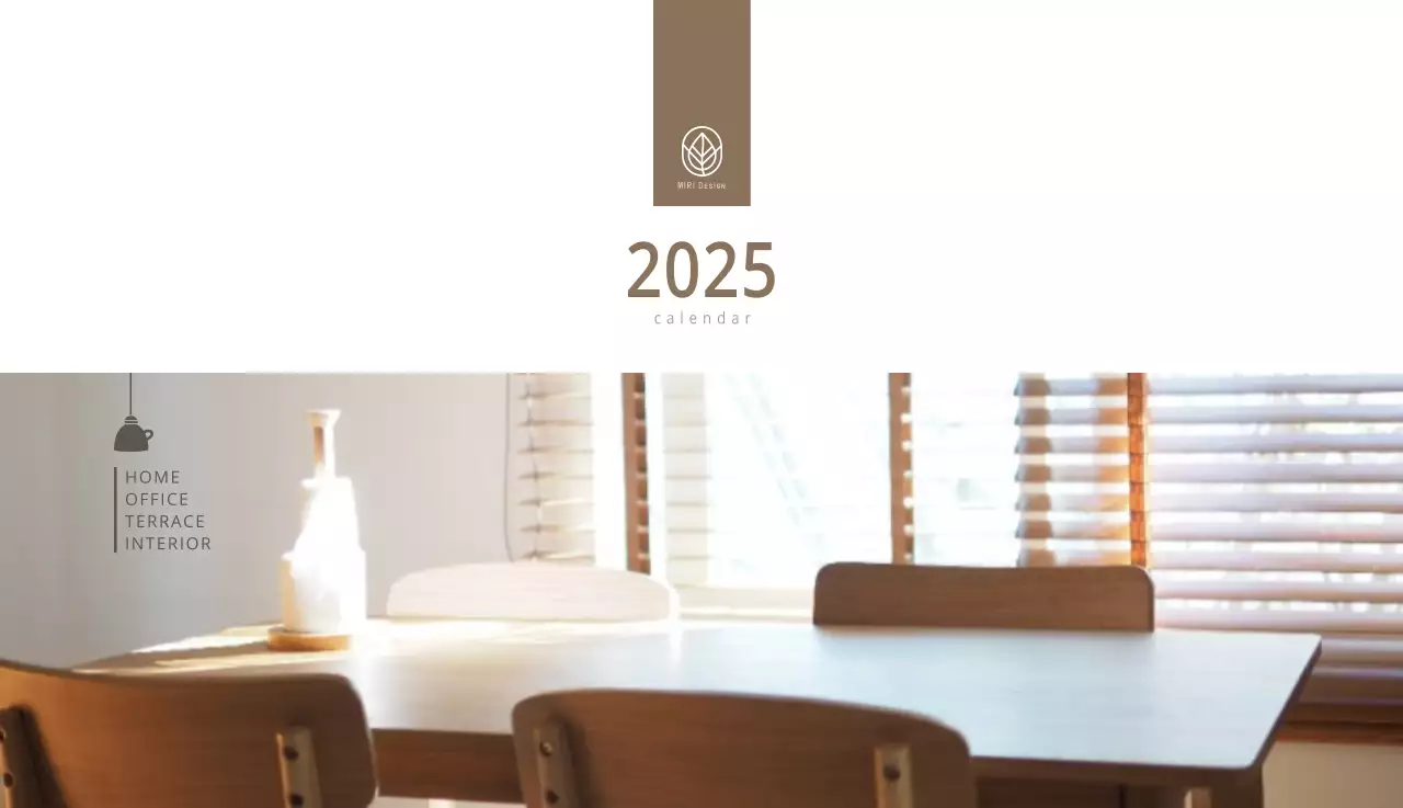 Kalender interior minimalis berwarna krem