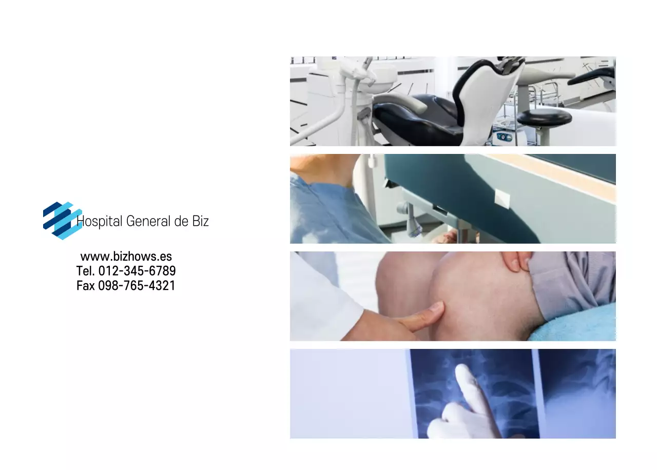 Calendario Promocional Hospital Navy White Simple