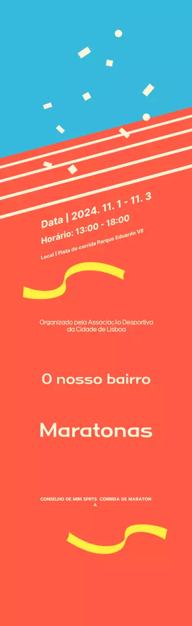 Maratona laranja brilhante